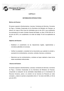 CAPITULO I - Ministerio de Finanzas