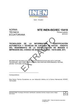 EXTRACTO - Instituto Ecuatoriano de Normalizaci&oacute;n