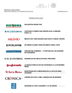PRINCIPALES - Secretaría de Comunicaciones y Transportes