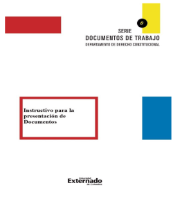 0 – Instructivo para la presentación de Documentos de Trabajo