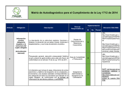 Matriz de Autodiagnóstico para el Cumplimiento de la Ley