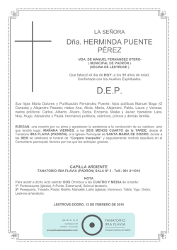 HERMINDA PUENTE PEREZ - pompas funebres de padron