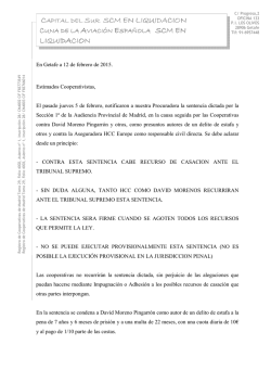 comunicado explicando sentencia - cooperativas capital del sur y