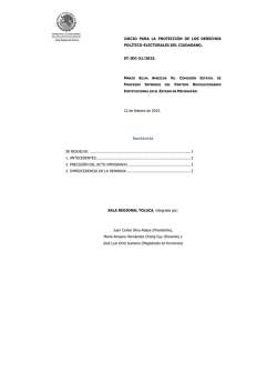 JUICIO PARA LA PROTECCIÓN DE LOS DERECHOS POLÍTICO