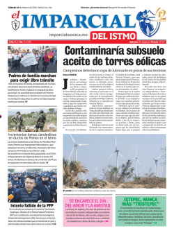 Contaminaría subsuelo aceite de torres eólicas