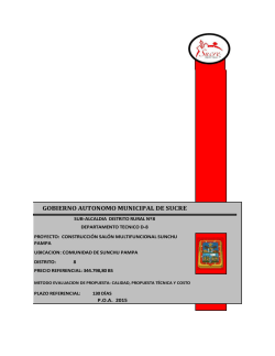 Especificaciones - Sistema de Contrataciones Estatales