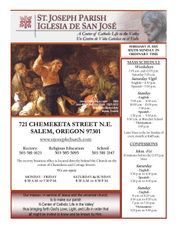 February 15, 2015 - St. Joseph Parish