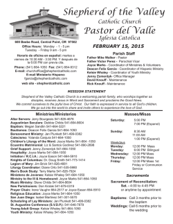Bilingual Bulletin.indd - Shepherd of the Valley