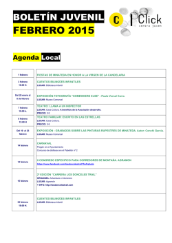 Bolet&iacute;n Juvenil Click Centro Joven: Febrero&acute;15