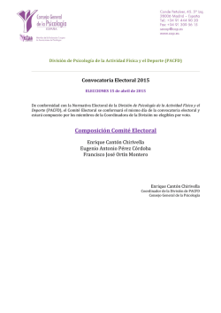 pacfd - composición comité electoral