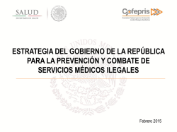 Estrategia del Gobierno de la República para la prevención y