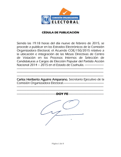 ubicacion e integracion de mesas directivas de votacion 22 de
