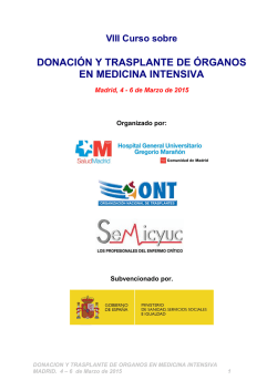 donación y trasplante de organos en medicina intensiva
