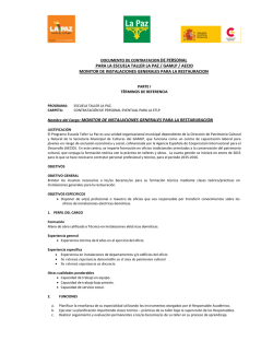 Documento de contratación de personal para la Escuela Taller La