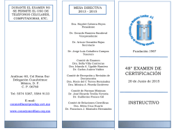 Instructivo Junio 2015 - Consejo Mexicano de Certificación de