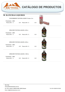 Lista de Precios 98 RATICIDAS LIQUIDOS