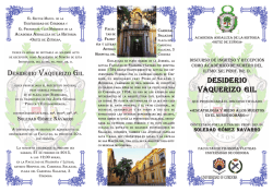 Invitación-Programa ingreso Desiderio Vaquerizo