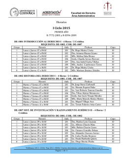 I Ciclo 2015 - Facultad de Derecho