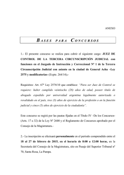 Descargar bases aquí - Poder Judicial de La Provincia de La Pampa