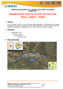 inundación afecta al dist. de ocuviri, prov. lampa – puno