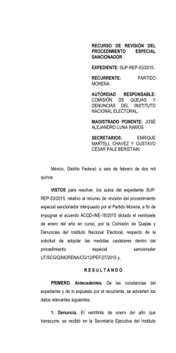 SUP-REP-0053-2015 - Tribunal Electoral del Poder Judicial de la