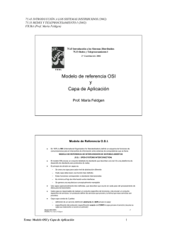Modelo de referencia OSI y Capa de Aplicación
