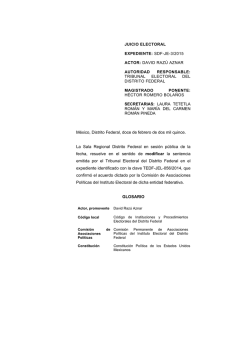 sdf-je-3/2015 actor - Tribunal Electoral del Poder Judicial de la