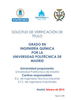Memoria de verificaci&oacute;n de t&iacute;tulo (Grado en Ing. Qu&iacute;mica)