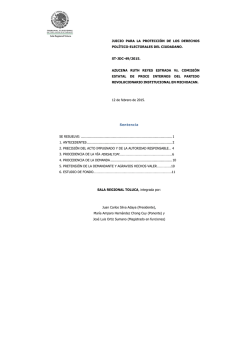 juicio para la protección de los derechos político