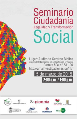 Seminario Ciudadanía Legalidad y Transformación Social