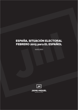ESPAÑA, SITUACIÓN ELECTORAL FEBRERO 2015 para EL