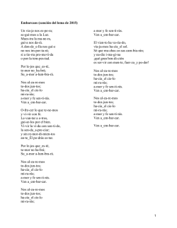 Embarcaos (canción del lema de 2015) Un via-je nos es-pe