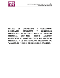 designados - Instituto Electoral y de Participaci&oacute;n Ciudadana de
