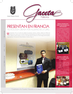 presentan en francia - Repositorio Digital
