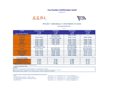 CCNI Condor Service - Paul Günther Schiffsmakler GmbH