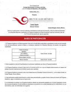 Convocatoria 2015 - Ars Vocalis México Intro