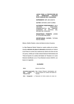 sdf-jdc-46/2015. actor - Tribunal Electoral del Poder Judicial de la