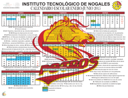 calendario ene/jun 2015 - Instituto Tecnológico de Nogales
