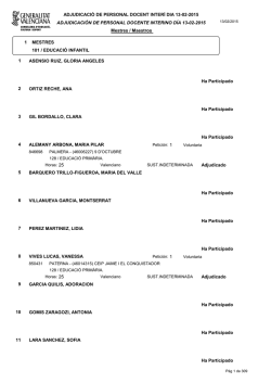 Listado adjudicación Maestros