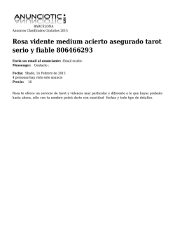 Rosa vidente medium acierto asegurado tarot serio y fiable