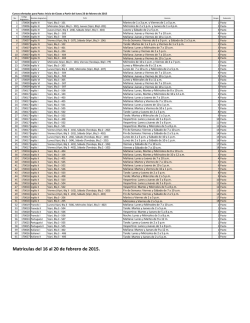 Horarios de Lengua Extranjera Semestre A de 2015