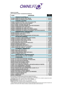 Lista de precios Centro y Telemarketing (península