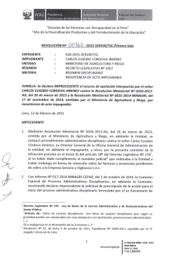 "Año de la Diversificación Productiva y del Fortalecimiento