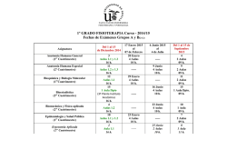 Exámenes Grado Fisioterapia Curso 2014-15