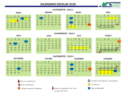 CALENDARIO ESCOLAR 2015