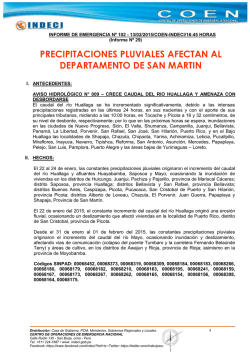 precipitaciones pluviales afectan al departamento de san