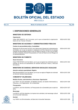 Sumario del BOE n&uacute;m 35 de Martes 10 de febrero de 2015