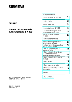 Manual del sistema de automatización S7-200