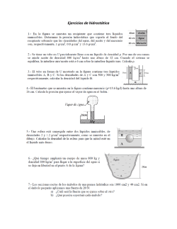 Ejercicios de hidrostática