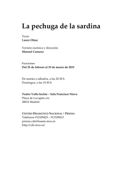 La pechuga de la sardina - Centro Dramático Nacional